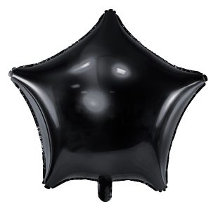 Foil Balloon Star, 48cm, black