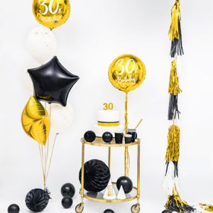 Foil Balloon Star, 48cm, black