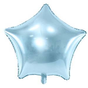 Foil Balloon Star, 48cm, sky-blue