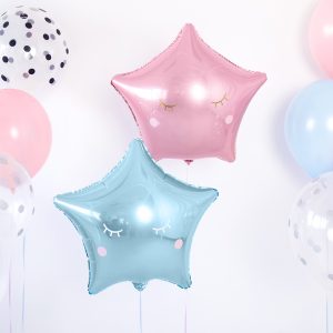 Foil Balloon Star, 48cm, sky-blue