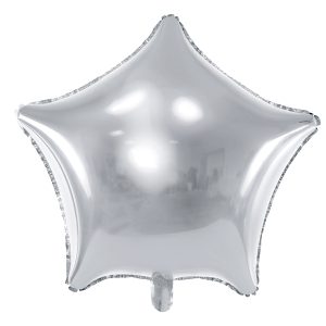 Foil Balloon Star, 48cm, silver