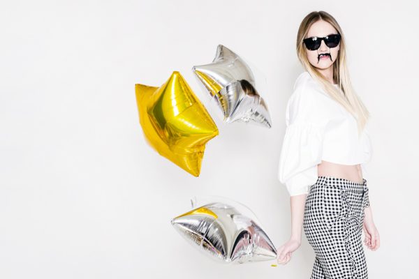 Foil Balloon Star, 48cm, silver