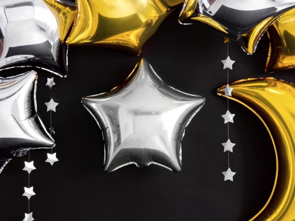 Foil Balloon Star, 48cm, silver
