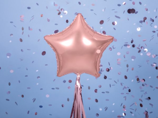 Foil Balloon Star, 48cm, rose gold