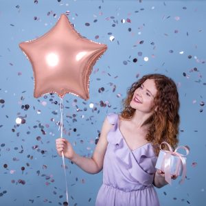 Foil Balloon Star, 48cm, rose gold