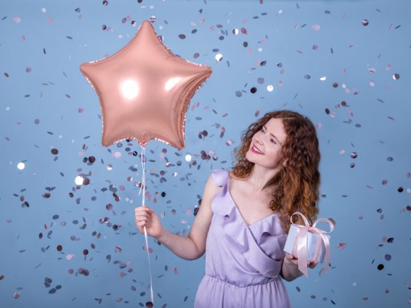 Foil Balloon Star, 48cm, rose gold