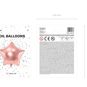 Foil Balloon Star, 48cm, rose gold