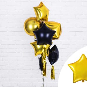 Foil Balloon Star, 48cm, gold