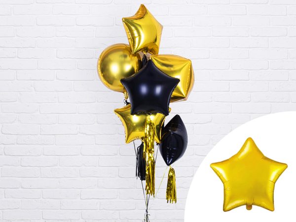 Foil Balloon Star, 48cm, gold