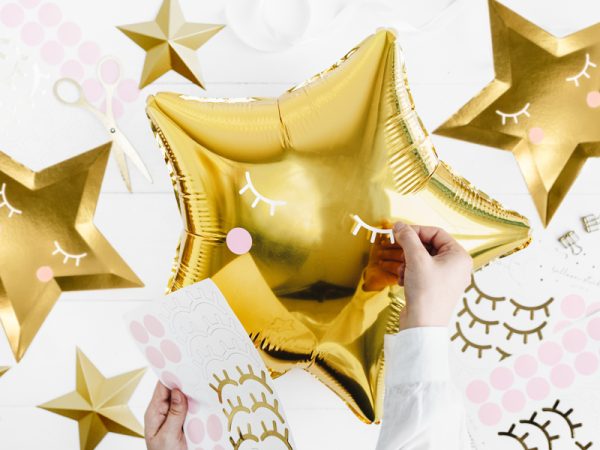 Foil Balloon Star, 48cm, gold