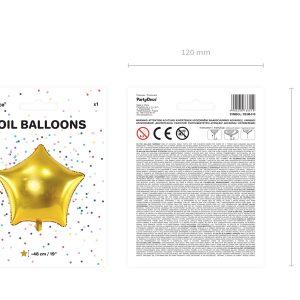 Foil Balloon Star, 48cm, gold