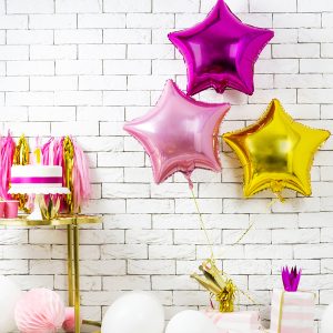 Foil Balloon Star, 48cm, light pink