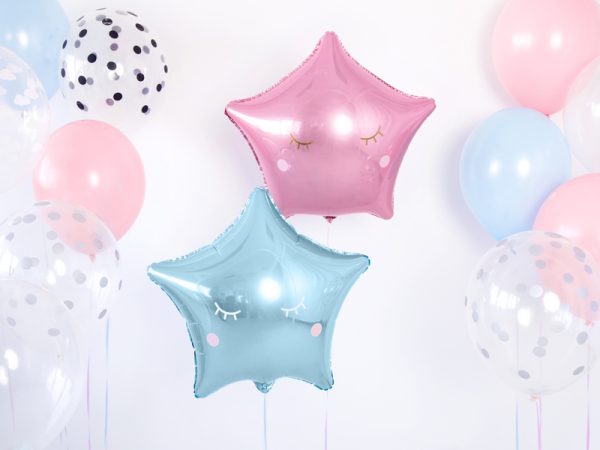 Foil Balloon Star, 48cm, light pink