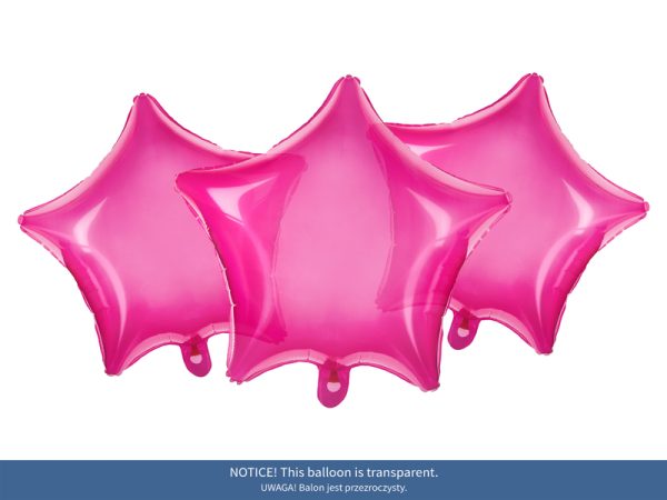 Foil Balloon Star, 48cm, pink