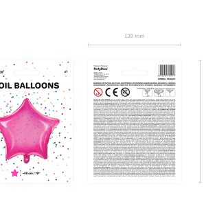 Foil Balloon Star, 48cm, pink