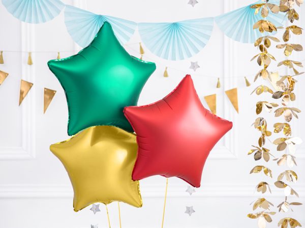 Foil balloon Star, 48cm, red
