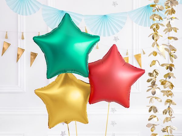 Foil balloon Star, 48cm, green