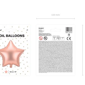 Foil balloon Star, 48cm, rose gold