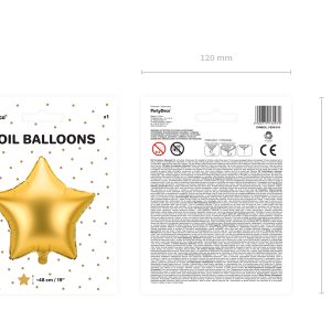 Foil balloon Star, 48cm, gold