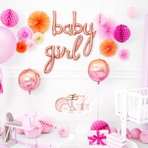 Foil balloon Baby, rose gold, 73.5x75.5cm