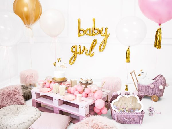 Foil balloon Baby, gold, 73.5x75.5cm