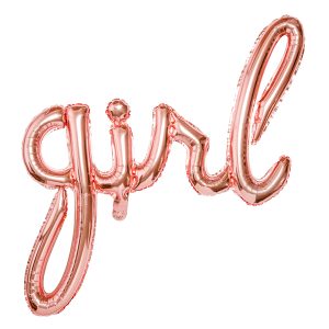Foil balloon Girl, rose gold, 77x70cm
