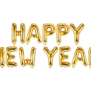 Foil Balloon Happy New Year, 422x46 cm, gold