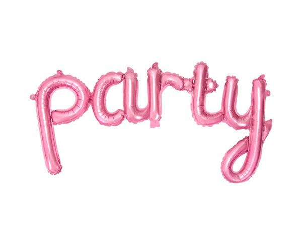 Foil Balloon Party, 80x40cm, pink