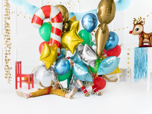 Foil balloon Candy cane, 50x82cm, red