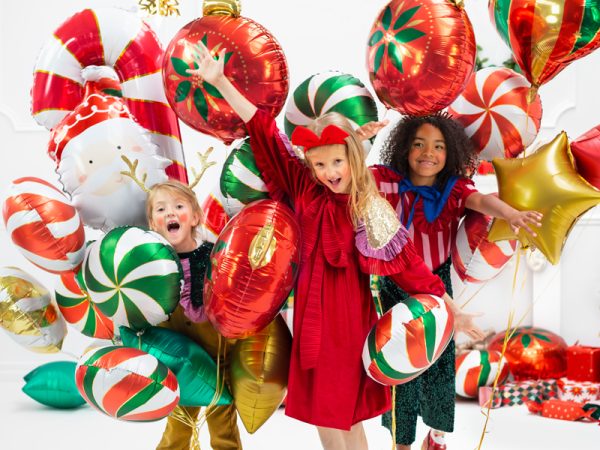 Foil balloon Candy cane, 50x82cm, red