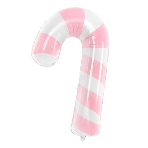 Foil balloon Candy cane, 50x82cm, pink