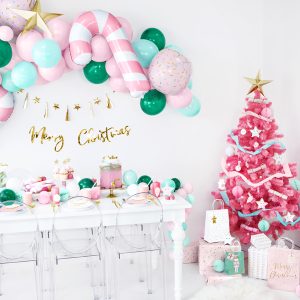 Foil balloon Candy cane, 50x82cm, pink