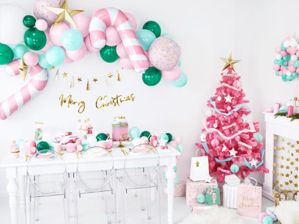 Foil balloon Candy cane, 50x82cm, pink