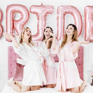 Foil balloon Bride, 280x86cm, rose gold