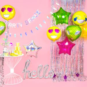 Foil Balloon Hello, 72x45cm, holographic