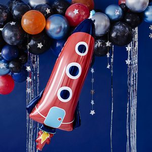 Foil balloon Rocket, 44x115cm, mix