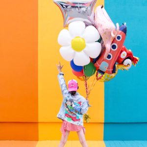 Foil balloon Rocket, 44x115cm, mix