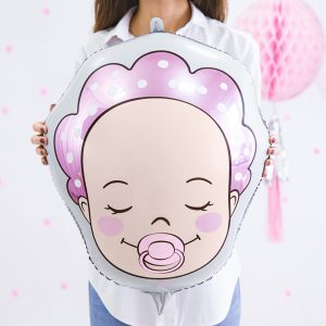 Foil balloon Baby - Girl, 40x45cm, mix
