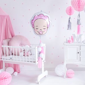Foil balloon Baby - Girl, 40x45cm, mix