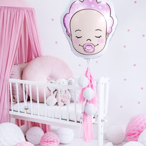 Foil balloon Baby - Girl, 40x45cm, mix