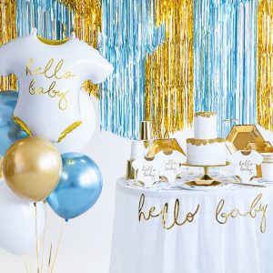 Foil balloon Baby romper - Hello Baby, 51x45cm, white