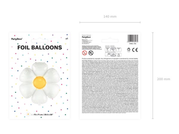 Foil balloon Daisy, 97x103 cm, mix