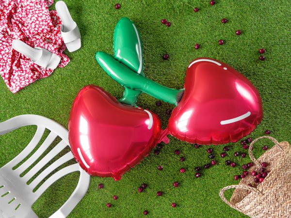 Foil balloon Cherry, 88x73cm, mix