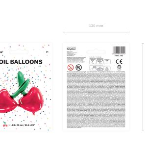 Foil balloon Cherry, 88x73cm, mix