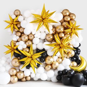 Foil balloon Star 3D, 70cm, gold