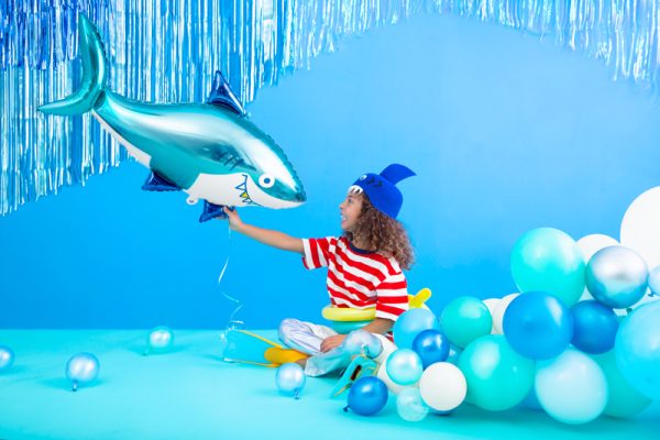 Foil balloon Shark, 102x62 cm, mix