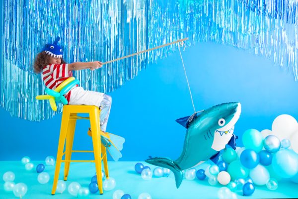 Foil balloon Shark, 102x62 cm, mix