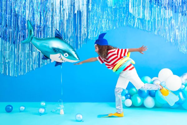 Foil balloon Shark, 102x62 cm, mix