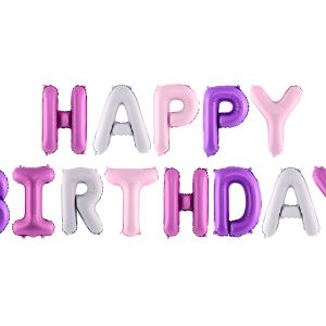 Foil Balloon Happy Birthday, 340x35cm, mix