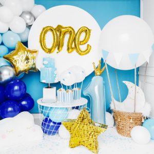 Foil balloon One, 66x37cm, gold
